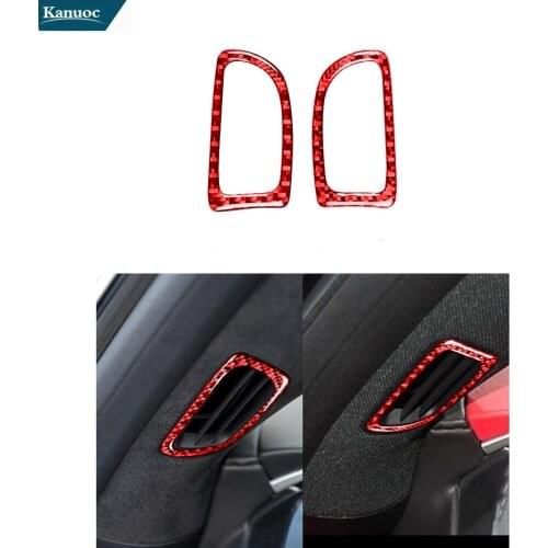 Car Accessories Interior Decoration Carbon Fiber Stickers For Chevrolet Corvette C7 2014-2019 Instrument Panel Defogging Port
