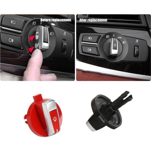 Car Styling Headlights Knob Protection Cover Accessories Headlamp Switch Knob for BMW F07 5 Series GT 2009-2016 F25 X3 2011-16