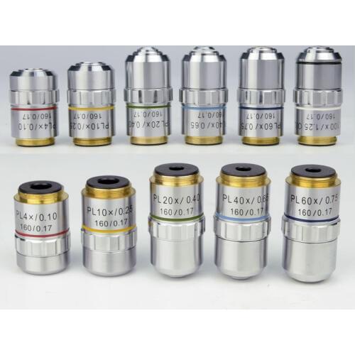 Microscope Part 195 100x / 1.25 Plan Achromatic Objective lens for Biological Microscopio 4x 10x 20x 40x 60x