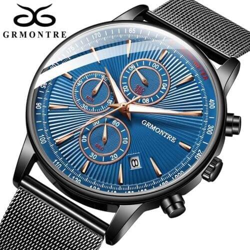 Fashion Men Watches Male Top Brand Luxury Quartz Watch Men Casual Dress Waterproof Sport WristWatch Relogio Masculino GrMontre