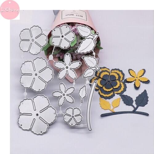 Flower Metal Cutting Dies Scrapbooking Photo Album Cards Making Craft Handmade Diy Stencil Stamps and Slimline Card Dies 2020