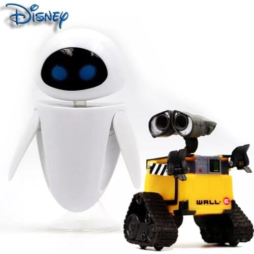 Disney Desk Car Accessories Toy Story Robot Story Genuine Walli Eva Car Decoration Doll Joint Movable Boy Gift