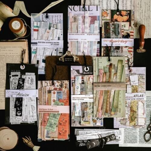 30sheets/lot Vintage Tickets background paper sticker decoration stickers DIY for craft diary scrapbooking planner label sticker