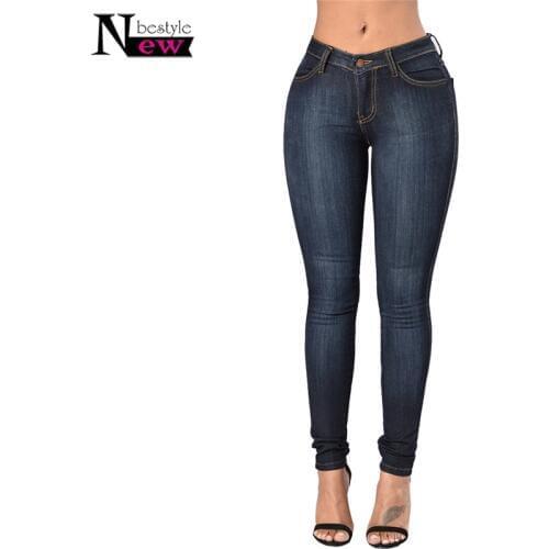 Jeans For Women Stretch Blue Skinny Jeans Women Pants Women Jeans High Waist Denim Blue Ladies Push Up Light Blue Jeans Mujer