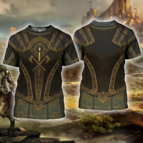 2020 New summer Knights Templar T shirts 3D Printed Knight Armor Harajuku Short sleeve shirt street Casual Unisex T-shirt top