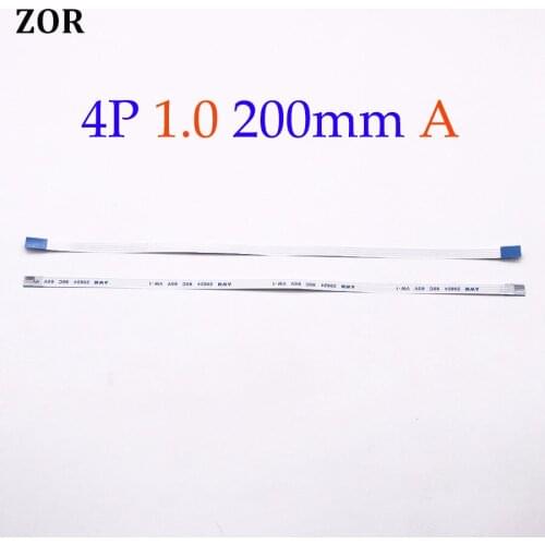 2pcs FFC FPC 4pin flat flexible cable 1.0mm pitch 4 pin forward Length 200mm Width 20mm Ribbon 4p AWM 20624 80C 60V VW-1