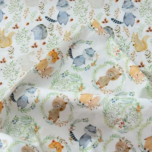 145x50cm 60s Cotton Cartoon Digital Printing Fabric, Handmade Clothing Shirt Children Baby Soft Sunscreen Cloth