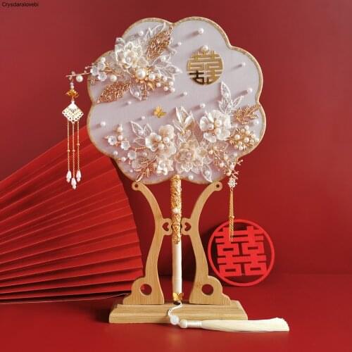 Exquisite Chinese Birds Palace Hand Fans Wedding Favors Creative Hanfu Photograph Dance Party Hand Held Fan Home Decor