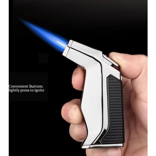 Jobon Metal Gun Shape Gas Butane Inflatable Small Torch Lighter For Cigarteet BBQ Kitchen