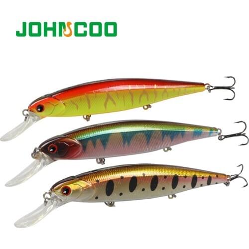 JOHNCOO Fishing Lure Floating Minnow 125mm 16.5g Jerkbaits Hard Wobbler Minnow Crank Bait Artificial Crankbait Fishing Lures