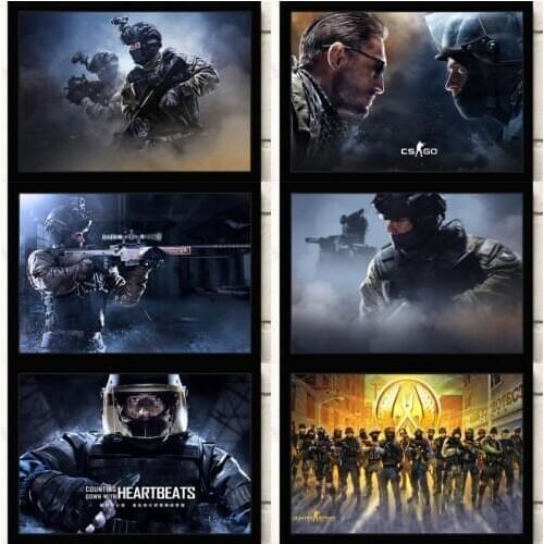 Games CS GO Quality Wall Art Home Decor Canvas Painting Nordic Decoration Hotel Bar Cafe Room Living Room Room Poster