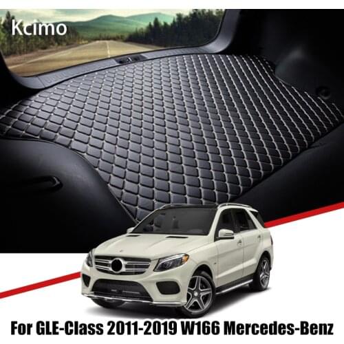 Leather Car Trunk Mat For Mercedes-Benz GLE-Class 2011-2019 Trunk Boot Mat Benz W166 Cargo Liner Tray Slip Benz W166 Cover Pad