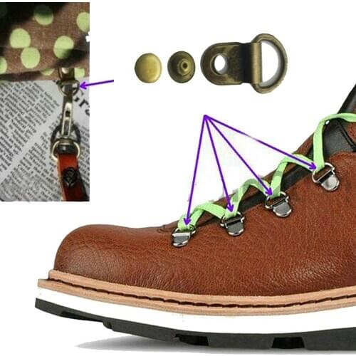 30x Boot lace rings camp repair speed swivel rivet shoe cord eyelet set