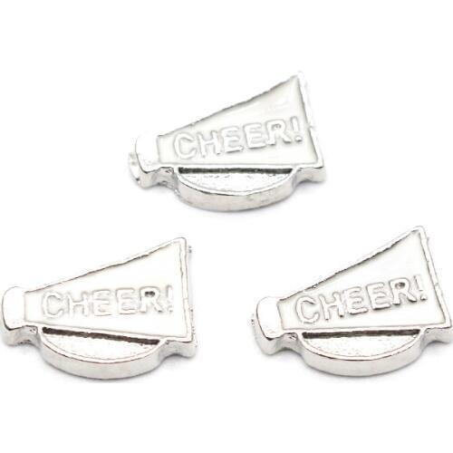 Hot selling 10pcs/lot cheer floating charms living glass floating pendant lockets charms