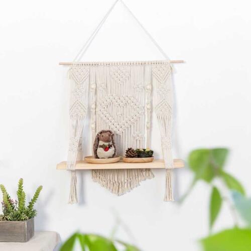 Macrame Fringed Tapestry Plant Hanger Wall Hangings Hanging Planter Hand-woven Decoracion Hogar Basket Plant Holder