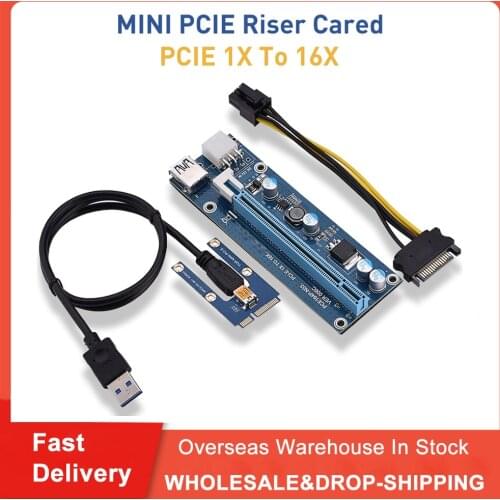 Mini PCIe to PCI express 16X Riser for Laptop External Graphics Card EXP GDC BTC Antminer Miner mPCIe to PCI-e slot Mining Card