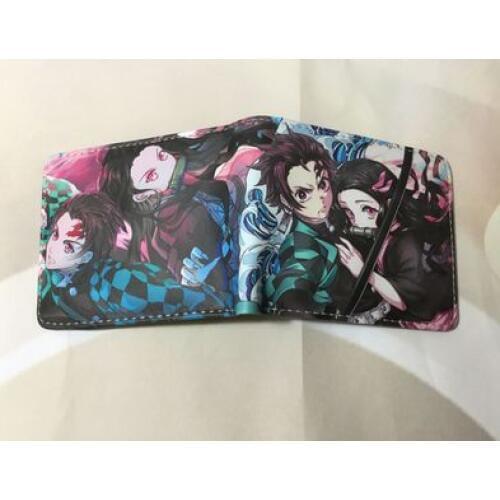 1PCS Kimetsu no Yaiba Fashion Anime PU Wallet Soft Money Bag Zipper Wallets Coins Pocket Casual Purses Card Unisex New