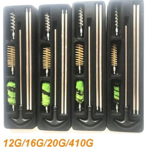 12G 16G 20G 410G Gun Cleaning Kit Aluminum Rod Brush Set Universal Hunting Shooting Gun Rifle Cleaning Brush Tools