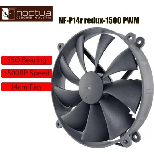 Noctua NF-P14r redux-1500 PWM round frame 14cm computer case cooling CPU radiator fan