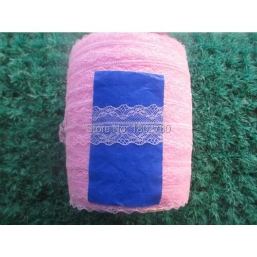 Wholesale! 10 yards 3.8 cm wide of beautiful embroidery lace pink mesh belt clothing decorative arts and crafts
