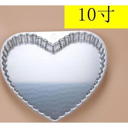 Wholesale 10 inch Heart-shaped Pizza dish Pizza Disc Aluminum Alloy Baking mold for fruit pie