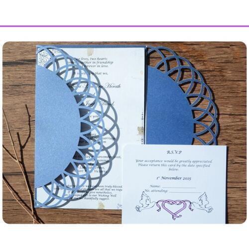 Simple cheap lace invitation card for opening ceremony sample