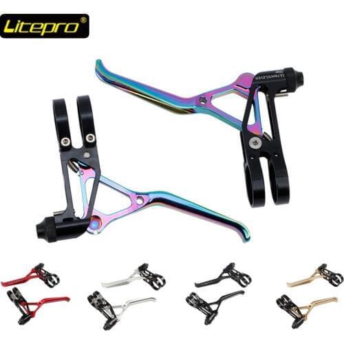 Litepro Bicycle Brake Lever LP Ultralight 64g CNC Aluminum Alloy V Brake Handle Lever for Folding Bike Road Bike Small Wheel
