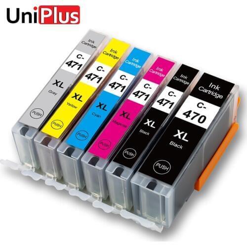 UniPlus 6PK PGI-470 CLI-471 Compatible Canon Ink Cartridge PGI 470XL CLI 471 Printer PIXMA MG5740 MG6840 MG7740 TS5040 TS6040