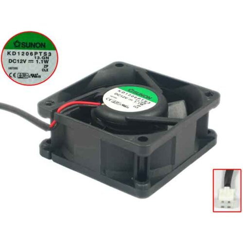SUNON KD1206PTS3 A125 DC 12V 1.1W 2-Wire 60x60x25mm Server Cooling Fan