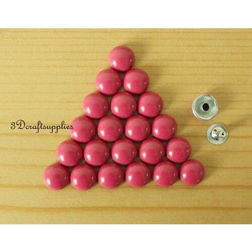 Rivets leather rivet bag clothing shoes dome studs 100 sets Hot pink M63E