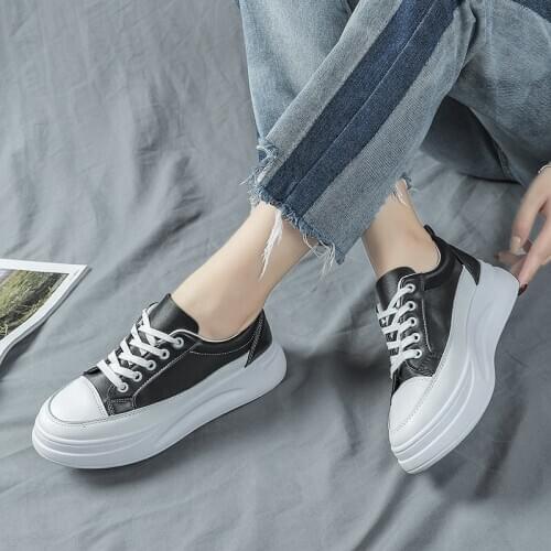 All-match White Shoes 2020 Spring/Autumn New Fashion Platform Shoes Single Shoes Casual Low-cut Zapatos De Mujer Women Sneakers