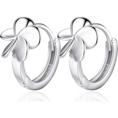100% 925 sterling silver new fashion flowers stud earrings for women jewelry wholesale Christmas gift drop shipping cheap