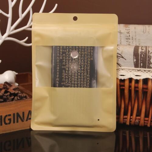 100pcs Zip lock plastic bag clothing socks underwear packaging bags with handle clothes organizer transparent window pocket