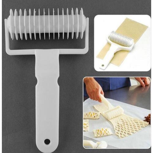 20CM*12.2CM Large Size Pie Pizza Bakeware Embossing Dough Roller Lattice Craft Cookie Cutter Pastry Tools