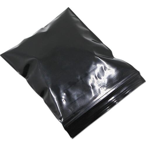 500Pcs/Lot Small Black Zip Lock Resealable Ziplock Grip Seal Plastic Retail Package Bag Zipper Packing Storage Pouch for Grocery