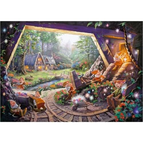 5D Diy Diamond Painting Cross Stitch Handmade Diamond Embroidery Seven Dwarfs and princess Rhinestones Diamond Mosaic Decor Z107