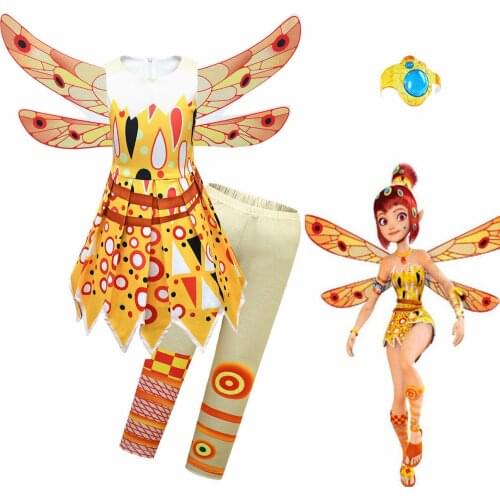 Children Halloween Costumes For Girls Mia & Me Clothes Set Anime Mia Cosplay Kids Fancy Dress Birthday Party Carnival Clothing