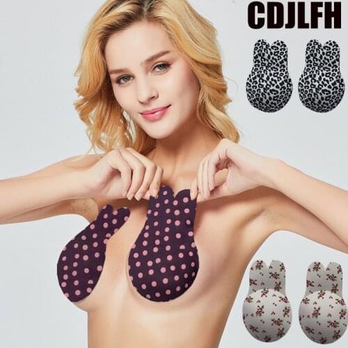 Women Accessories Push Up Bikini Rabbit Bra Breast Lift Tape Silicone Nipple Cover Sticker Bra Pads Invisible Self-Adhesive Bra