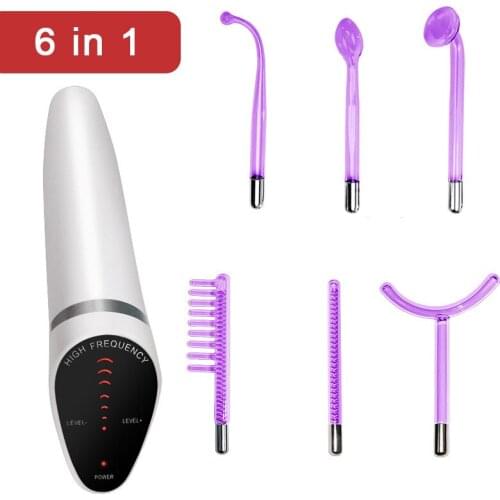 2021 New High Frequency Facial Skin Tightening Spot Wrinkles Remover Beauty Machine Touch Screen With 4/5/6 Tubes Acne Treatment