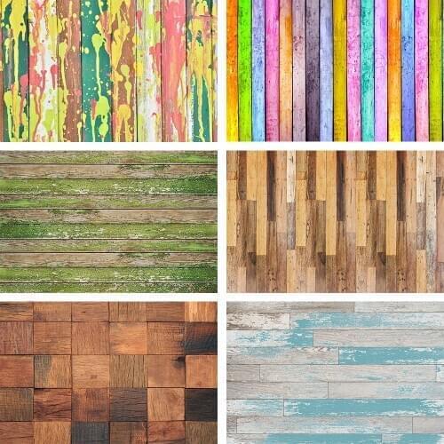 Avezano Backdrops Birthday Colored Wooden Floor Board Graffiti Decor Photography Background For Photo Studio Photocall Photozone