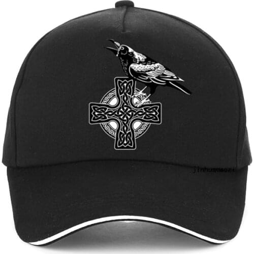 Viking Ragnars Raven Print Baseball cap Fashion Brand Summer Hip Hop cap Men Raven Viking Rune hats adjustable snapback bone