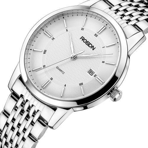 New 7 mm Ultra-thin Luxury Brand ROSDN Couples Watches Japan Quartz Movement Men Watch Sapphire 50M Waterproof Watches R3150M