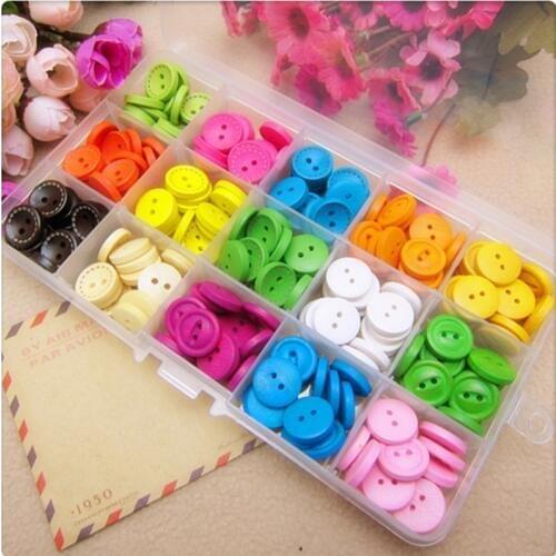 YJHSMY 100pcs/Lot picture Print 2 Holes Wood Buttons 15mm Sewing Scrapbooking DIY Crafts,HL24