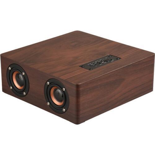 Wooden Wireless Bluetooth Speaker HiFi Stereo Subwoofer Bookshelf Speakers Wooden 4 Speaker Subwoofer Support AUX TF Card AUX