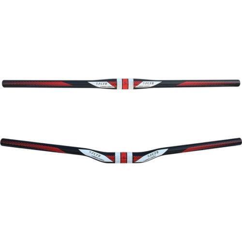 FCFB 720mm Length 22.2-31.8mm 3K Glassy T800 Carbon Fiber Handlebar Bike Handlebar for MTB Bicycles
