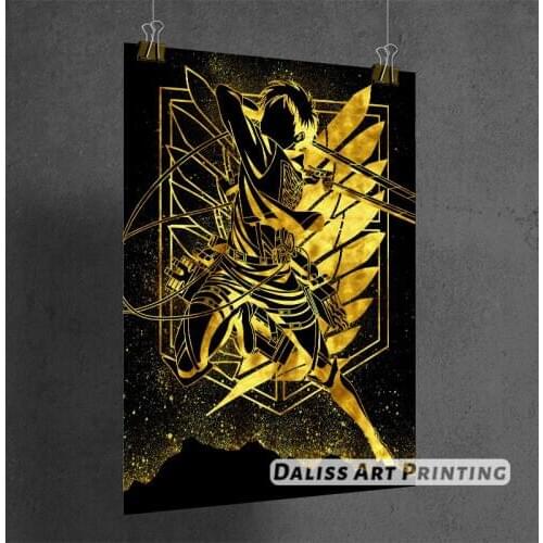 Canvas Anime Attack on Titan Eren Jaeger Pictures Home Decoration Paintings Poster HD Prints Wall Art Modular Living Room Framed