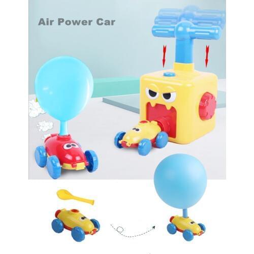 Inertial Air Power Balloon Car Puzzle Fun Education Kids Car Toys Mini Plastic Air Pump Power toys Science Experiment Toys