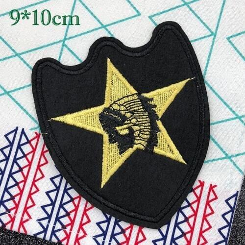 JOD 9*10cm Indians Injun DIY Iron on Back Badges for Clothes Decorative Patches for Clothing Stickers Embroidery Patch Applique