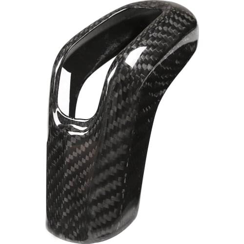 Car Carbon Fiber Gear Shift Knob Cover Trim for Land Rover Range Rover Sport 2019 2020 Car Accessories