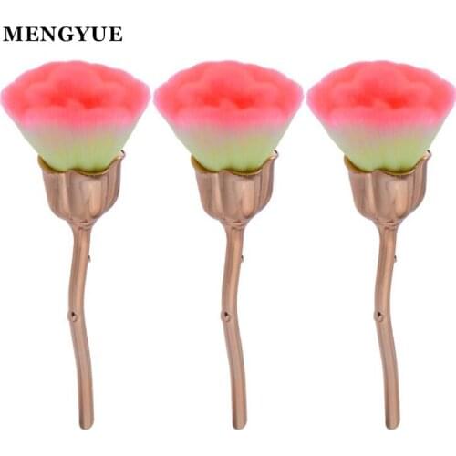 Rose Flower Shape Blush Foundation Powder Make Up Brushes Women Cosmetics Nail Art Brush Soft Clean Dust Powder Tools